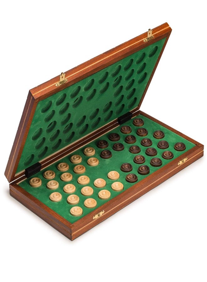 Wegiel Checkers Set in Folding Wooden Case - 100 Playing Field - 15-1/2'' - Image 4